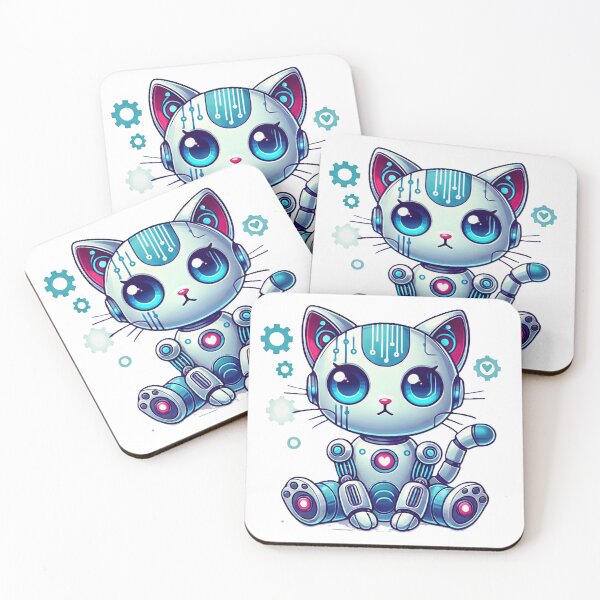 Item preview, Cute AI robot kitty designed and sold by nicnacc.