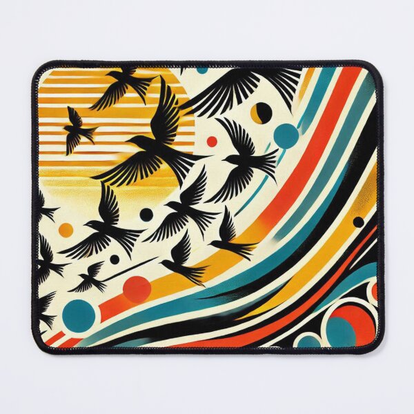 Item preview, abstract art flying birds Silhouette designed and sold by ZulryLifestyles.