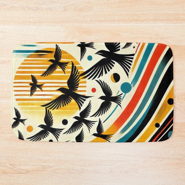 Item preview, abstract art flying birds Silhouette designed and sold by ZulryLifestyles.