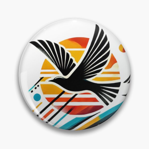 Item preview, abstract art flying birds Silhouette designed and sold by ZulryLifestyles.