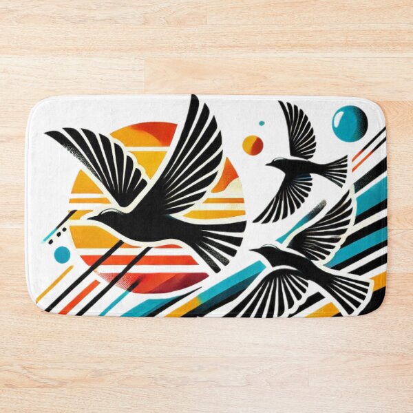 Item preview, abstract art flying birds Silhouette designed and sold by ZulryLifestyles.