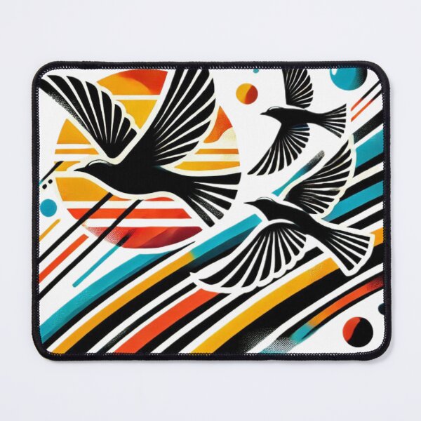 Item preview, abstract art flying birds Silhouette designed and sold by ZulryLifestyles.