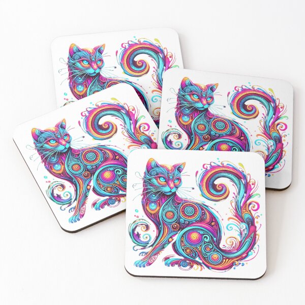 Item preview, Psychedelic Whirlwind Cat designed and sold by becauseturkey.