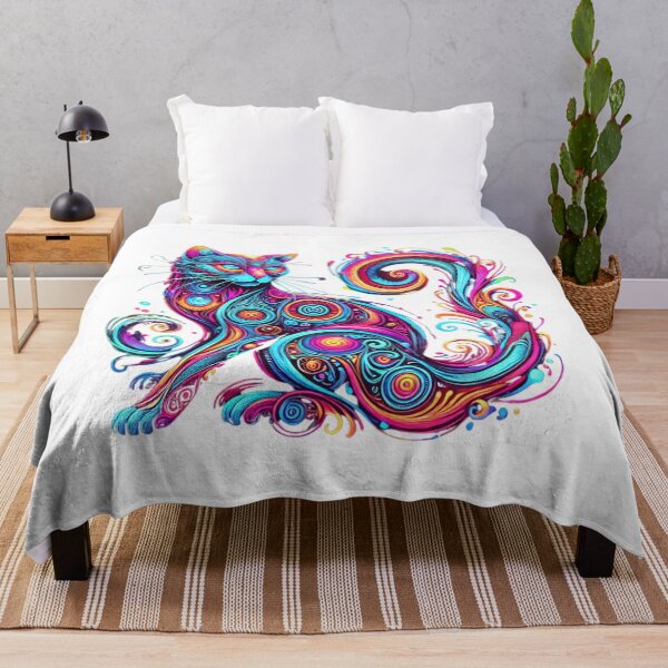 Item preview, Psychedelic Whirlwind Cat designed and sold by becauseturkey.