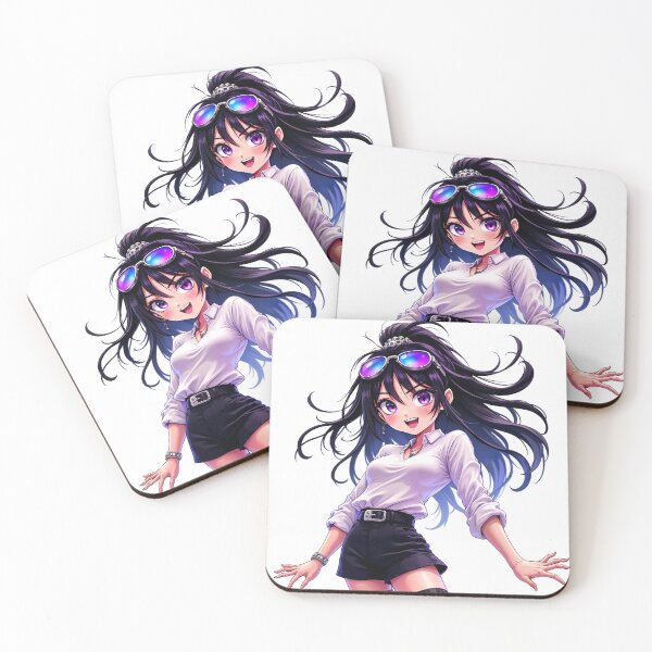 Item preview, Dynamic Anime Girl with Style and Energy designed and sold by ArtVibesX.