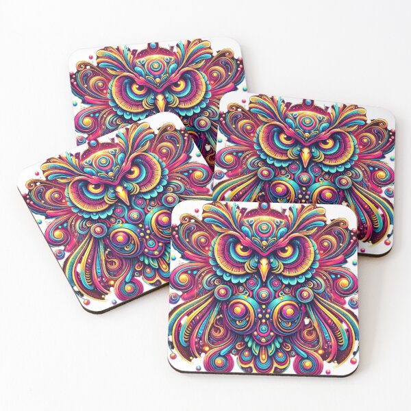 Item preview, Psychedelic Owl of Wisdom designed and sold by becauseturkey.
