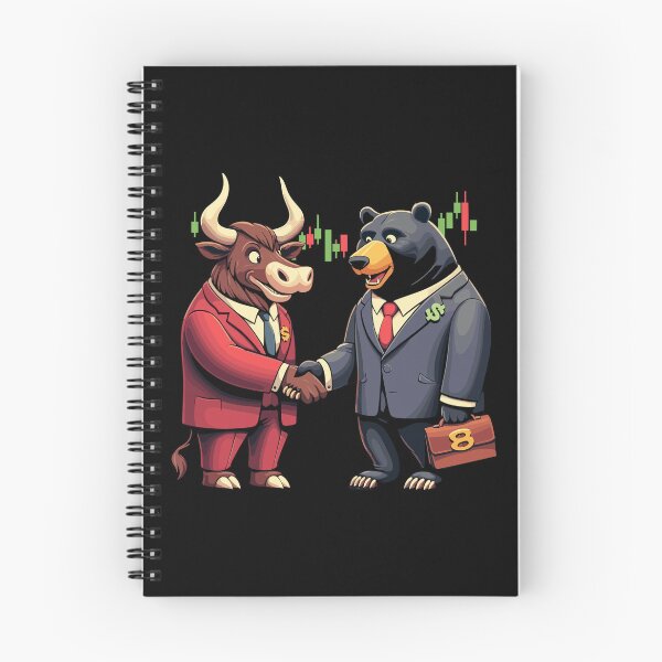 Item preview, Stock Market Bull Bear Handshake Profit Gift designed and sold by Pineapple-Tree.