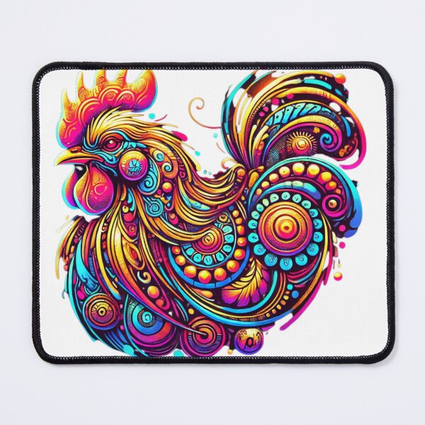 Item preview,  Psychedelic Rooster of Fire designed and sold by becauseturkey.
