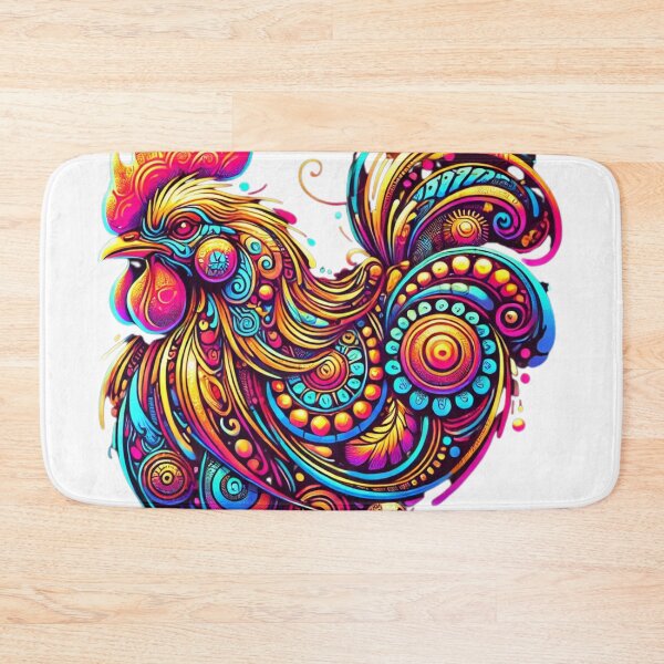 Item preview,  Psychedelic Rooster of Fire designed and sold by becauseturkey.