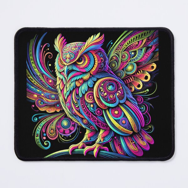 Item preview, Psychedelic Neon Owl designed and sold by becauseturkey.