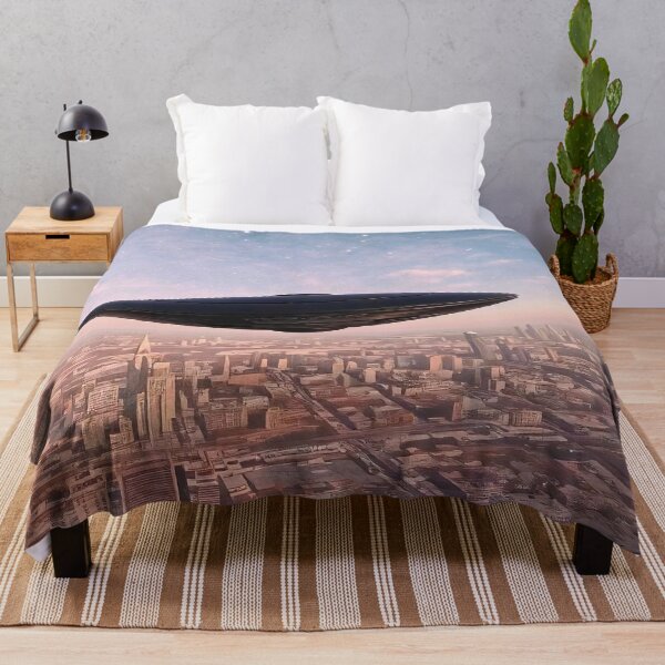 Item preview, Black UFO Above City designed and sold by Marcicev-Bojan.