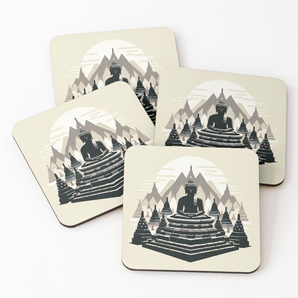Item preview, Borobudur Temple Minimalism Art Style designed and sold by artofuniverse.