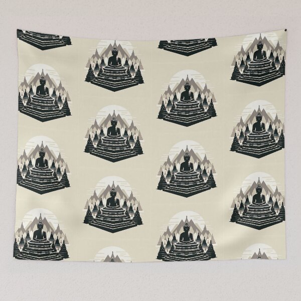 Item preview, Borobudur Temple Minimalism Art Style designed and sold by artofuniverse.