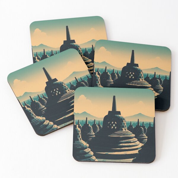 Item preview, Borobudur Temple Minimalism Art Style designed and sold by artofuniverse.