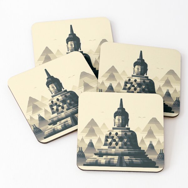 Item preview, Borobudur Temple Minimalism Art Style designed and sold by artofuniverse.
