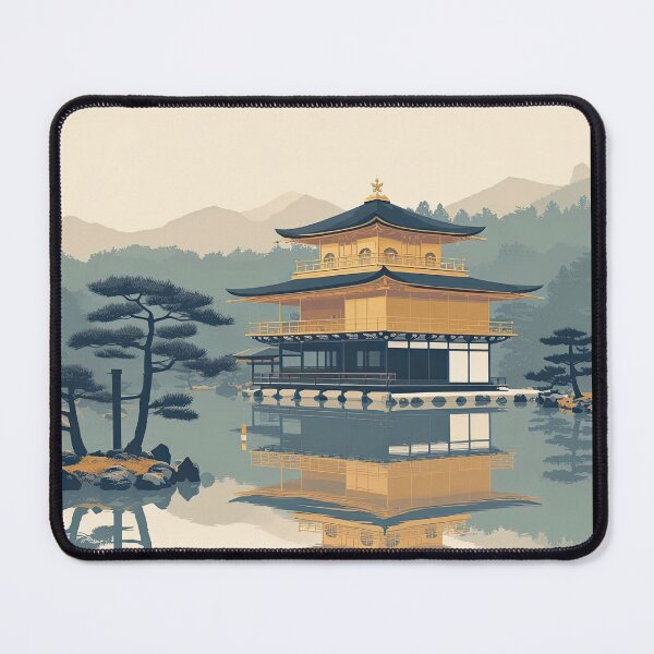 Item preview, Kinkaku-ji (Golden Pavilion) Minimalism Art Style designed and sold by artofuniverse.