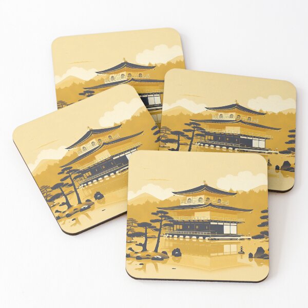 Item preview, Kinkaku-ji (Golden Pavilion) Minimalism Art Style designed and sold by artofuniverse.