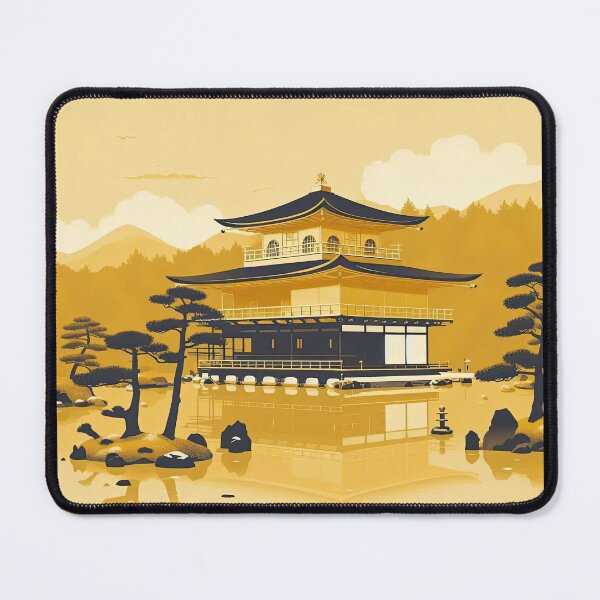 Item preview, Kinkaku-ji (Golden Pavilion) Minimalism Art Style designed and sold by artofuniverse.