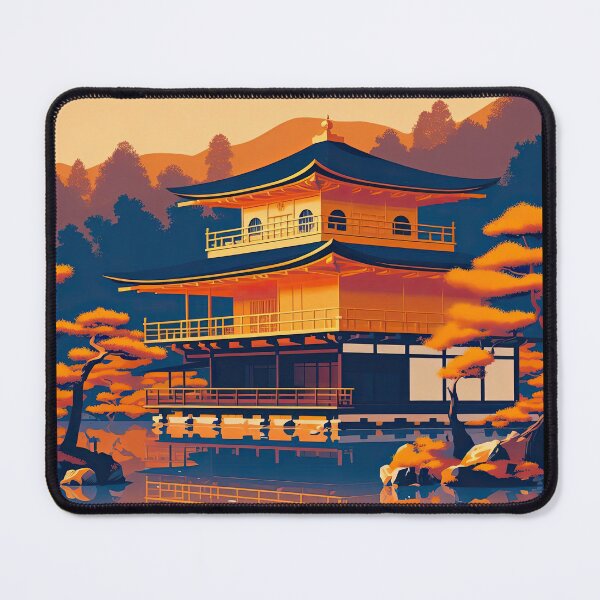 Item preview, Kinkaku-ji (Golden Pavilion) Minimalism Art Style designed and sold by artofuniverse.