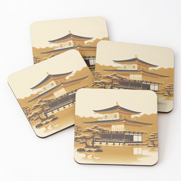 Item preview, Kinkaku-ji (Golden Pavilion) Minimalism Art Style designed and sold by artofuniverse.