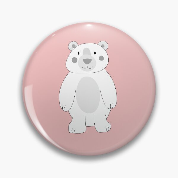 Item preview, A polar bear with a gray nose and gray belly designed and sold by FernolinoDesign.