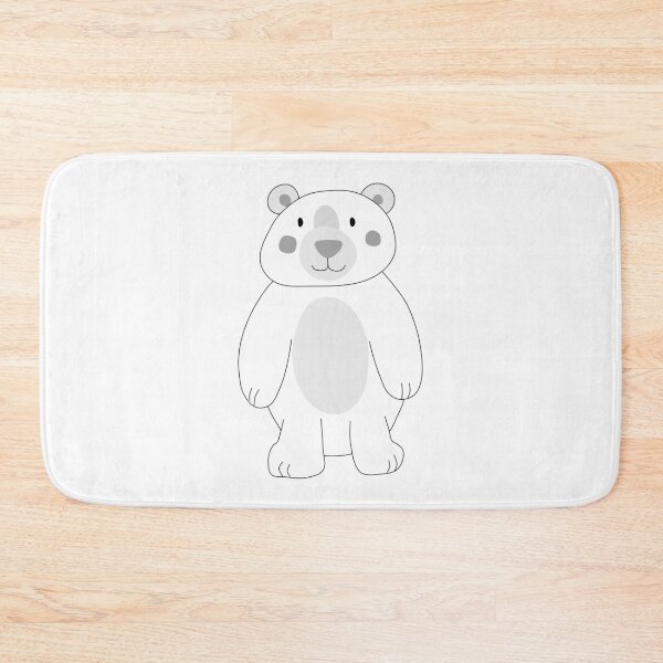 Item preview, A polar bear with a gray nose and gray belly designed and sold by FernolinoDesign.