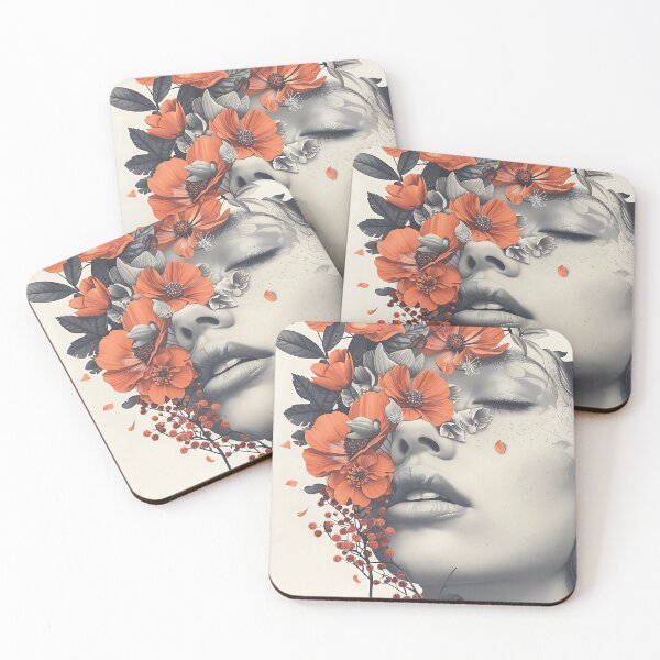 Item preview, Copy of Portrait of women with flower in her hair and sunglasses designed and sold by Dominika Farkašová.
