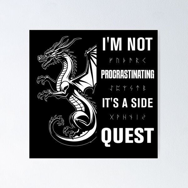Item preview,  i'm not procrastinating it's a side quest designed and sold by KaiLabsArt.