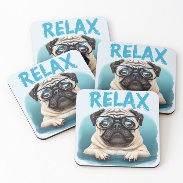 Item preview, Relaxed Pug designed and sold by MYTHIC PEEL STICKERS.