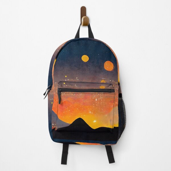 Item preview, Surreal Twilight Horizon with Glowing Golden Orbs designed and sold by Amr Siam.