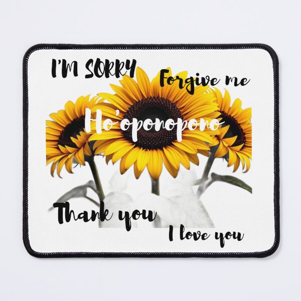 Item preview, sunflower world and ho'oponopono phrases designed and sold by Kikimarketplace.