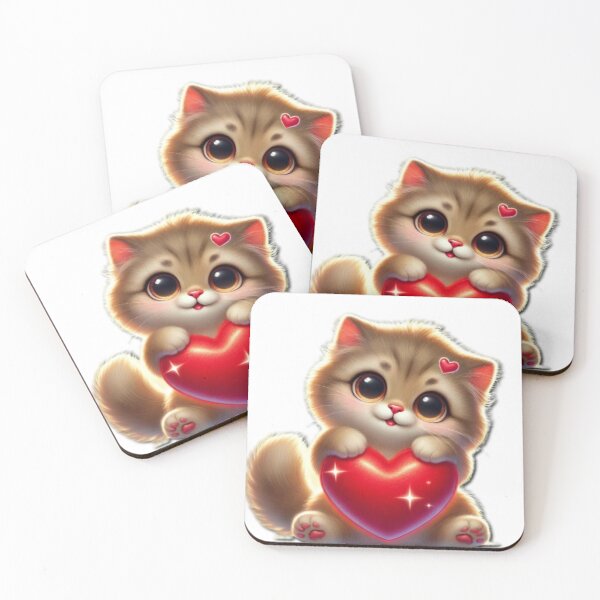 Item preview, Adorable Valentine's Kitten with Heart - Cute Love Design designed and sold by HopeLoom.