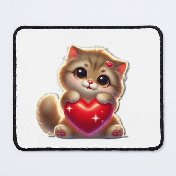 Item preview, Adorable Valentine's Kitten with Heart - Cute Love Design designed and sold by HopeLoom.