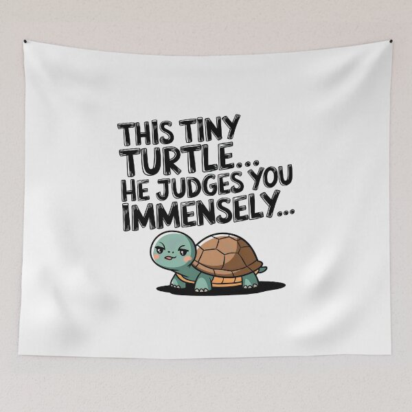 Item preview, Cute Judgy Turtle designed and sold by Anniebuh.