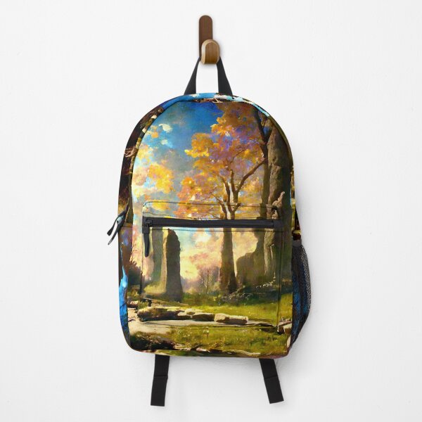 Item preview, Ancient Mystical Ruins at Sunset with Golden Trees designed and sold by Amr Siam.