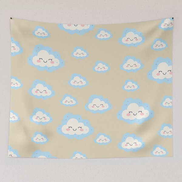 Item preview, Blue and White Smiling Cloud designed and sold by Crush-Vogue.