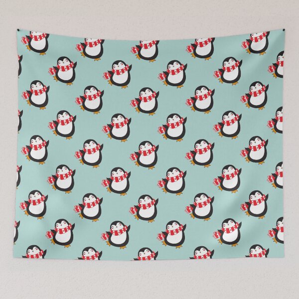Item preview, Happy Christmas Penguin cute Xmas penguin dancing designed and sold by LaundrySalt.