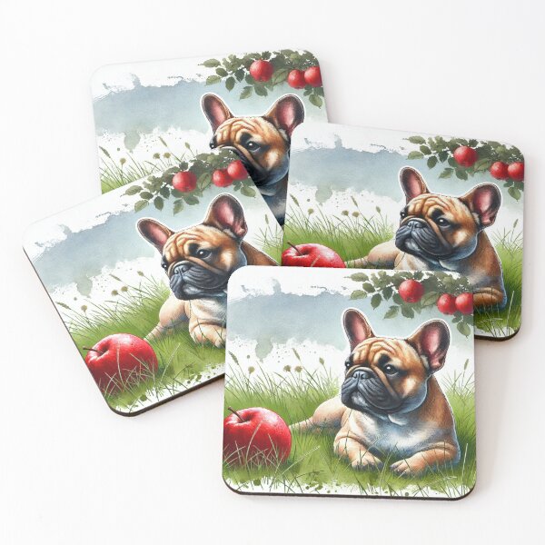 Item preview, french bulldog under apple tree designed and sold by Zelda50.