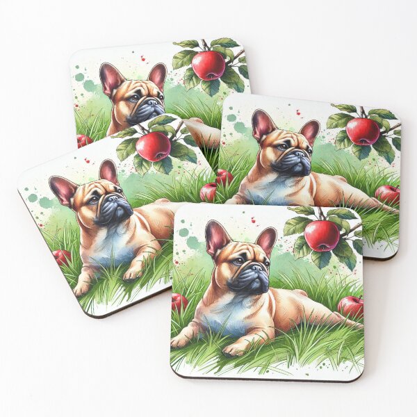 Item preview,  french bulldog under apple tree designed and sold by Zelda50.