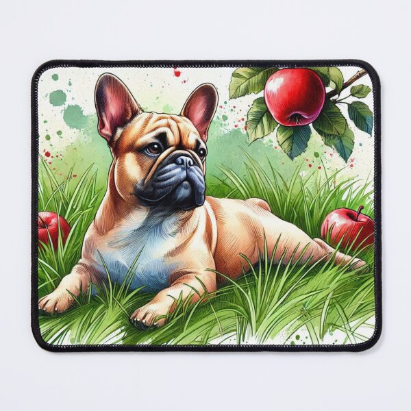 Item preview,  french bulldog under apple tree designed and sold by Zelda50.