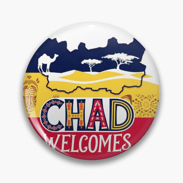Item preview, Chad Czad Welcomes Flag Map N'Djamena designed and sold by AnimalsDH305.