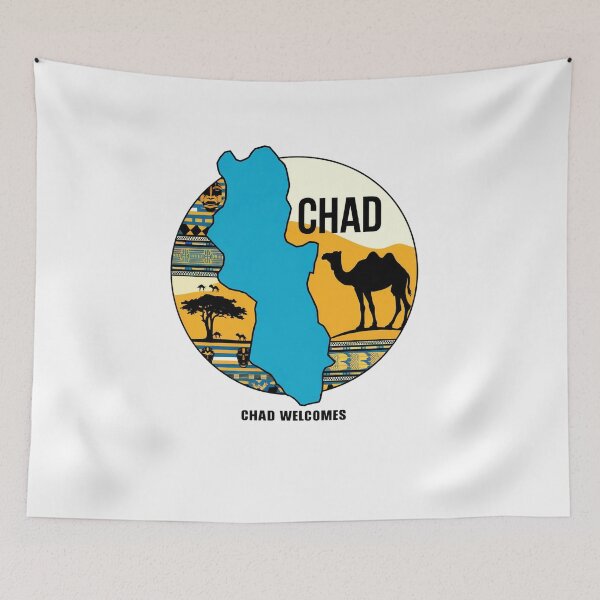 Item preview, Chad Czad Welcomes Flag Map N'Djamena designed and sold by AnimalsDH305.