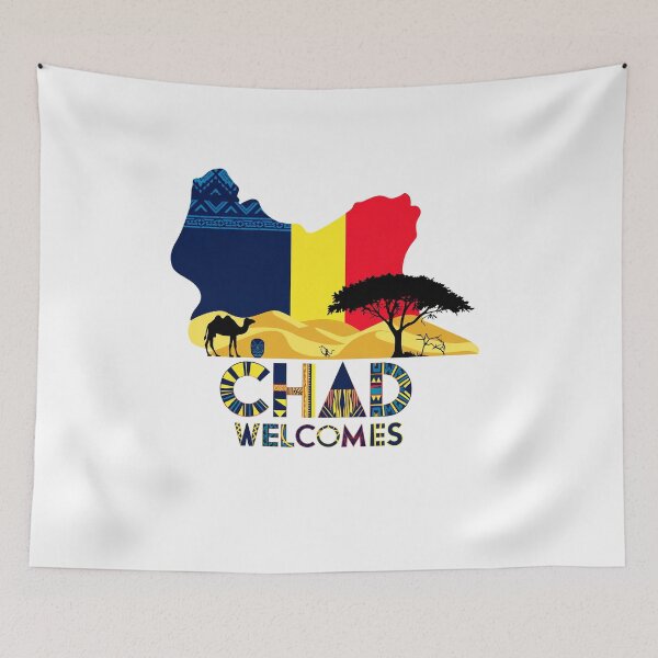 Item preview, Chad Czad Welcomes Flag Map N'Djamena designed and sold by AnimalsDH305.