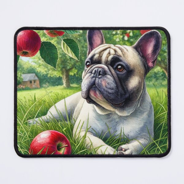 Item preview, french bulldog under apple tree designed and sold by Zelda50.