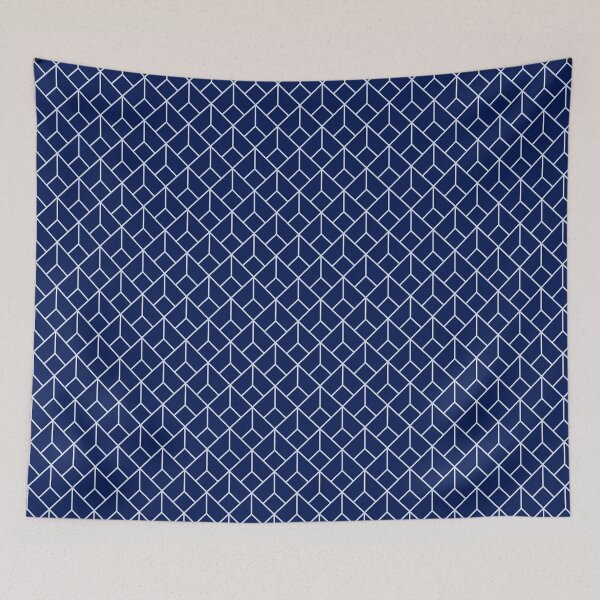 Item preview, Art Deco Pattern 12 - Lavender Blue on Dark Blue designed and sold by elektronen.