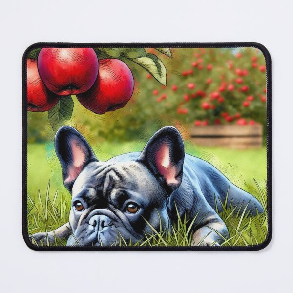 Item preview, french bulldog under apple tree designed and sold by Zelda50.
