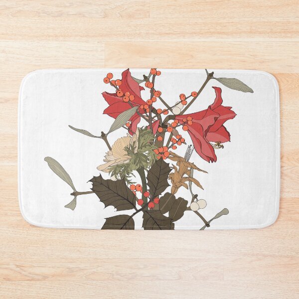 Item preview, Christmas plants, holly berry, christmas tree, leaves branches, holiday decoration, winter symbols bouquet. designed and sold by MatyKotiv.