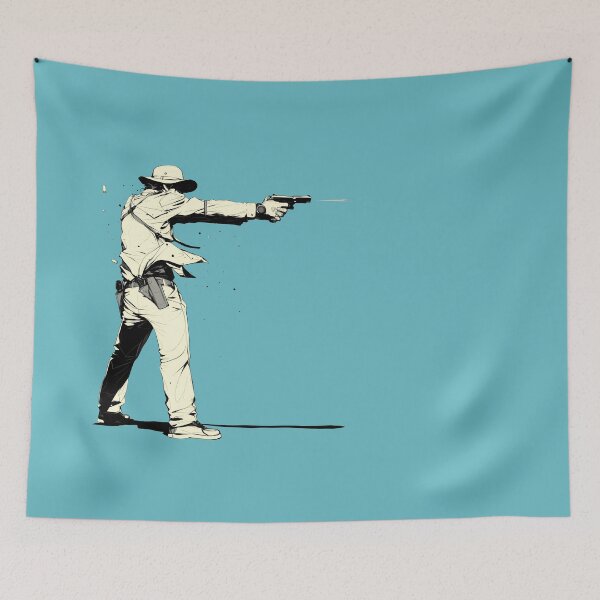 Item preview, Minimalist Shooter – Stylish and Dynamic Gun Art designed and sold by Windy-market.