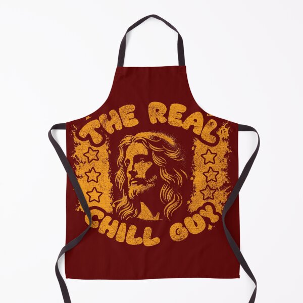 Item preview, The Real Chill Guy - Jesus Face Minimalist Design | Christian Humor Apparel -golden yellow designed and sold by ZechJohnRB.