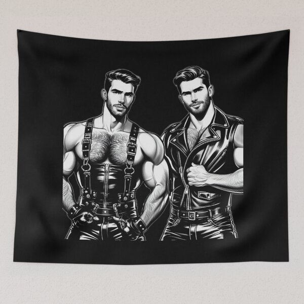 Artikelvorschau, Leather Daddies Gay Leder Bar Pride Grafikdesign entworfen und verkauft von ItsAKinkThing.
